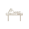 Merry Christmas Wooden Cake Topper