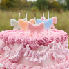 Pastel Bow Shaped Birthday Candles Pack of 5