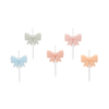 Pastel Bow Shaped Birthday Candles Pack of 5