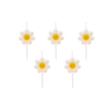 Daisy Shaped Birthday Candles Pack of 5