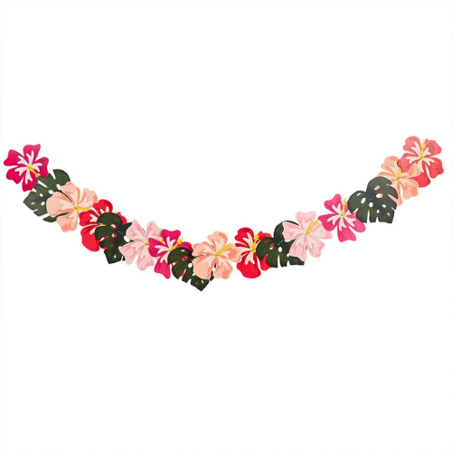 Aloha! Tropical Flower Card Garland 2m