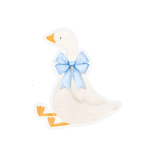 Garden Goose Shaped Paper Party Napkins - Blue