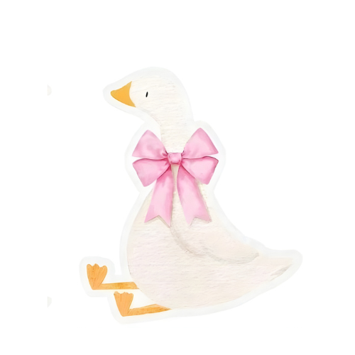 Garden Goose Shaped Paper Party Napkins - Pink