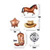 Cowboy Western Foil Balloon Set - Pack of 6