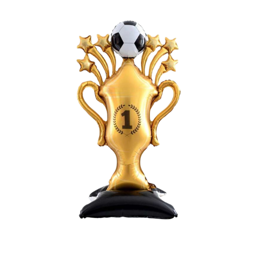 Kick Off Soccer Trophy Shaped Party Foil Balloon