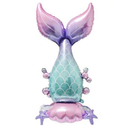 Standing Mermaid Tail Jumbo Shaped Foil Balloon