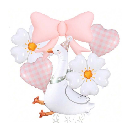 Garden Goose Foil Balloon Mix - Pink - 6 Pack