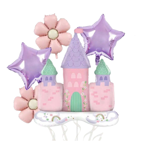 Princess Castle Balloon Bouquet 5 pack