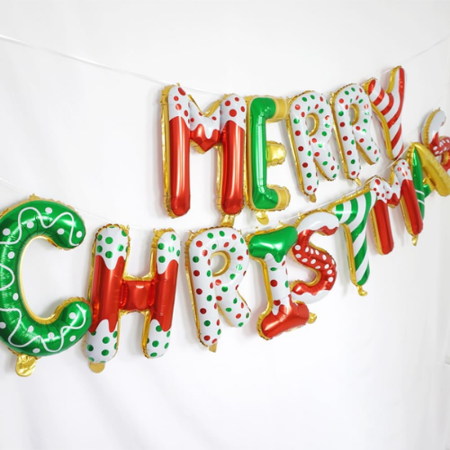 Merry Christmas Foil Balloon Garland