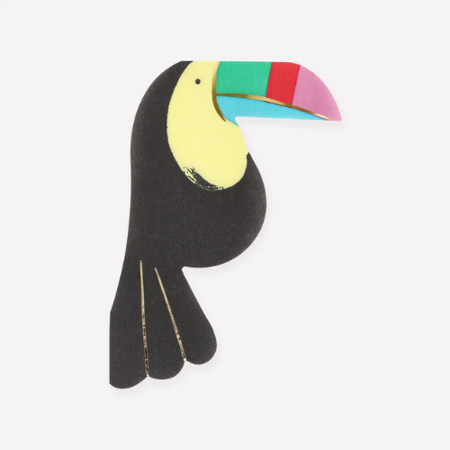 Jungle Jamboree Toucan Shaped Paper Party Napkins