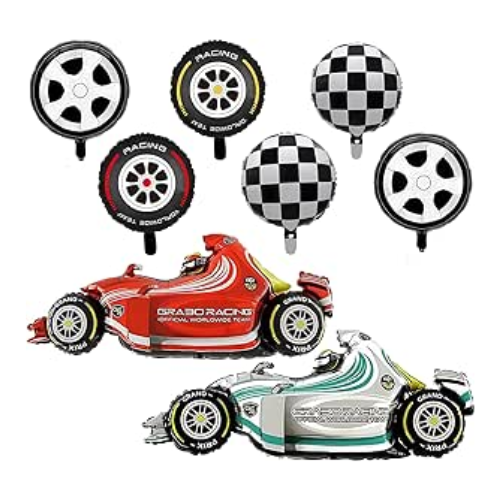 Super Race Car Shaped Foil Balloon Pack