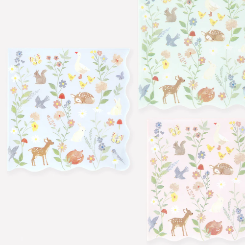 Little Animals Goose and Friends Paper Party Napkins