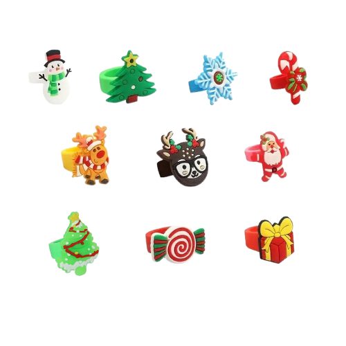 Christmas Kids Party Rings 10 Pack