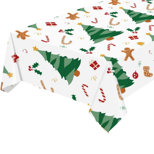 Christmas Icon Rectangular Plastic Tablecloth