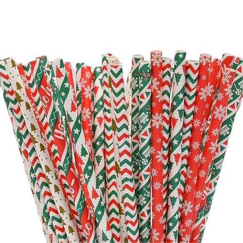 Christmas Party Paper Straws
