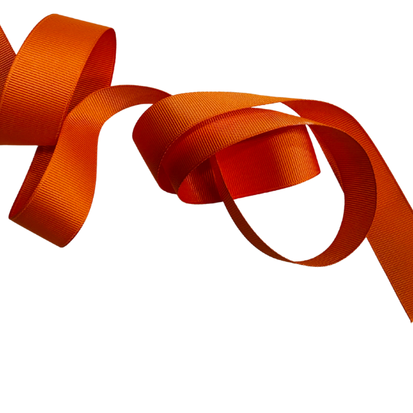 22mm Orange Grosgrain Ribbon