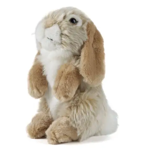 Living Nature Brown Sitting Lop Eared Rabbit Teddy Bear - Soft Toy