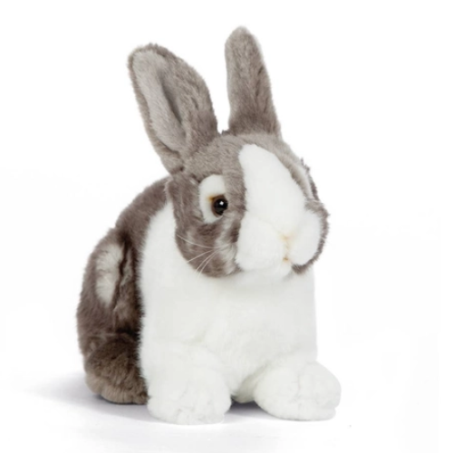 Living Nature Pet Rabbit Grey Teddy Bear - Soft Toy