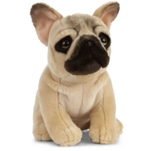 Living Nature Sitting French Bulldog Teddy Bear Soft Toy