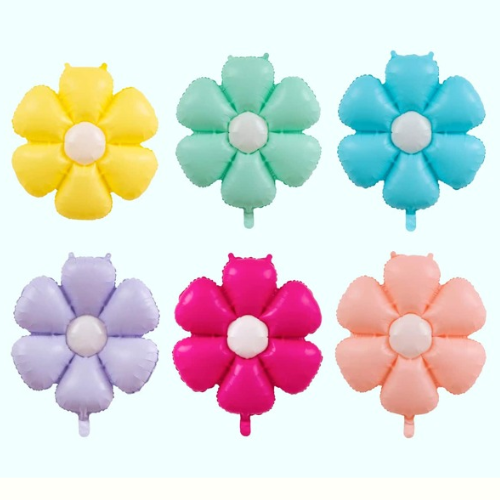 Jumbo Pastel Daisy Flower Balloon Bouquet 6 Pack