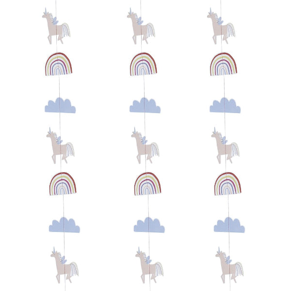 Unicorn and Rainbows String Garland Decoration - 5m