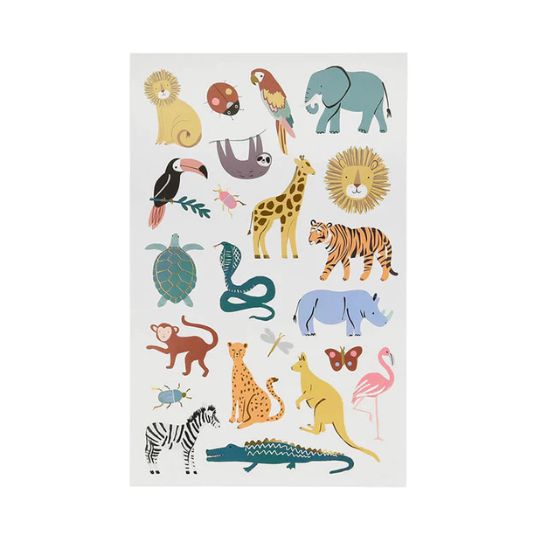 Wild Animals Tattoos - 2 Sheets Meri Meri