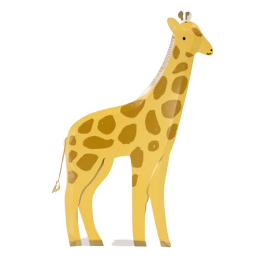 Giraffe Shaped Jungle Party Plate Meri Meri