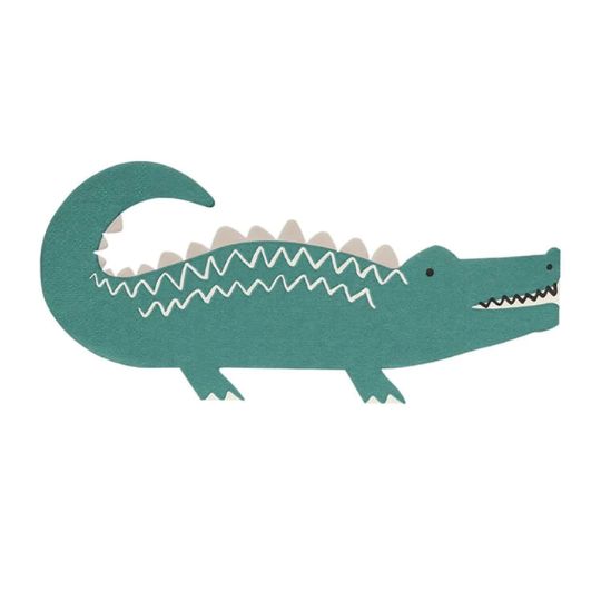 Crocodile Shaped Jungle Party Napkin Meri Meri