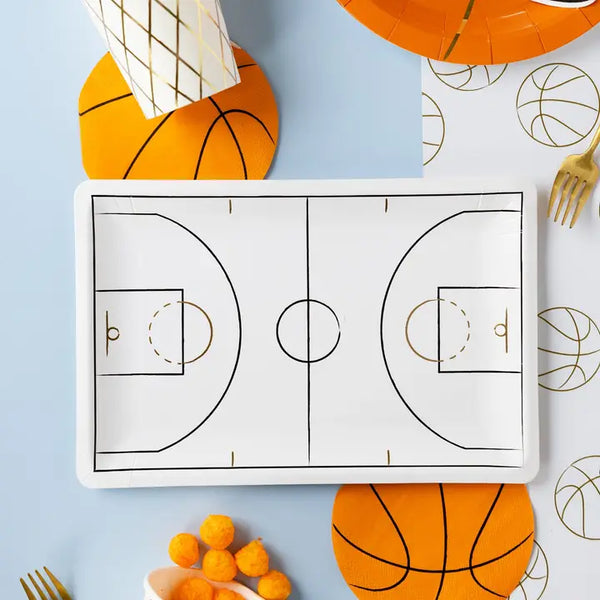 Basketball Court Shaped Paper Party Plate