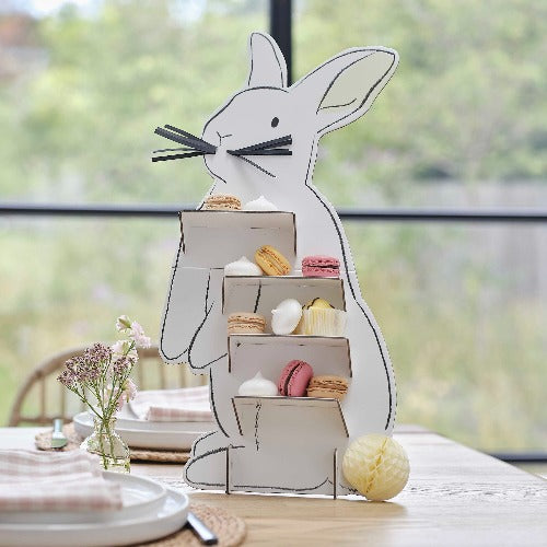  White Rabbit Treat Stand - Easter