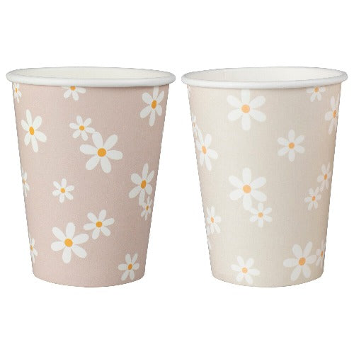 Ditsy Daisy Floral Vintage Paper Party Cups