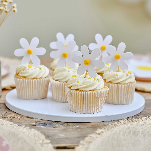 Ditsy Daisy Floral Cupcake Toppers