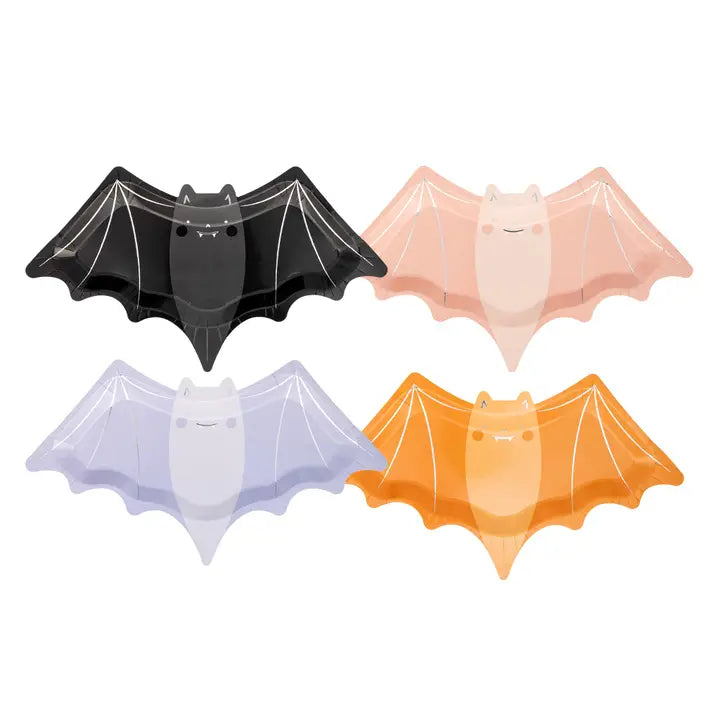 Bat Shaped Halloween Paper Party Plates