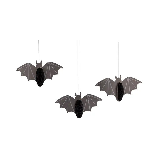 Hanging Bats Halloween Party Decoration - 3 Pack