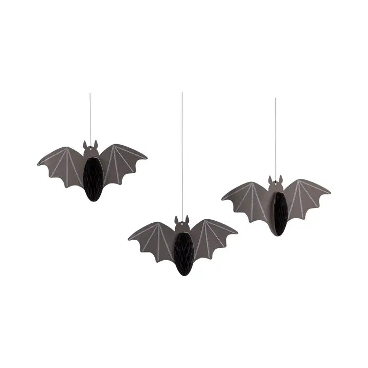Hanging Bats Halloween Party Decoration - 3 Pack