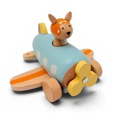Wooden Kangaroo Airplane Vehicle – Timber Toy