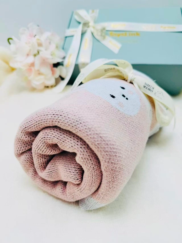 Newborn Baby Gift Box  - Pink Bunny Baby Gift Box – 5 Piece