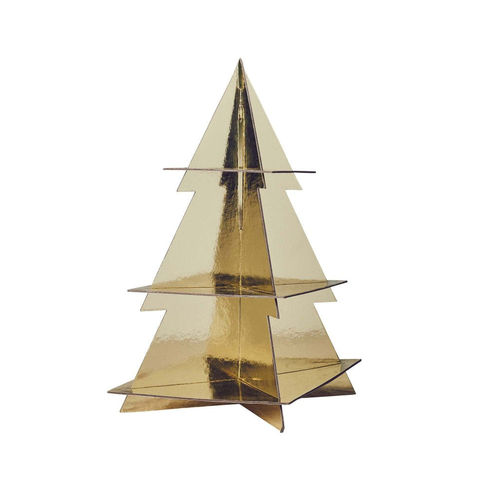 Gold Christmas Tree Party Treat Stand