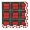 Christmas Red and Green Plaid Paper Party Small Napkins – Pack of 24