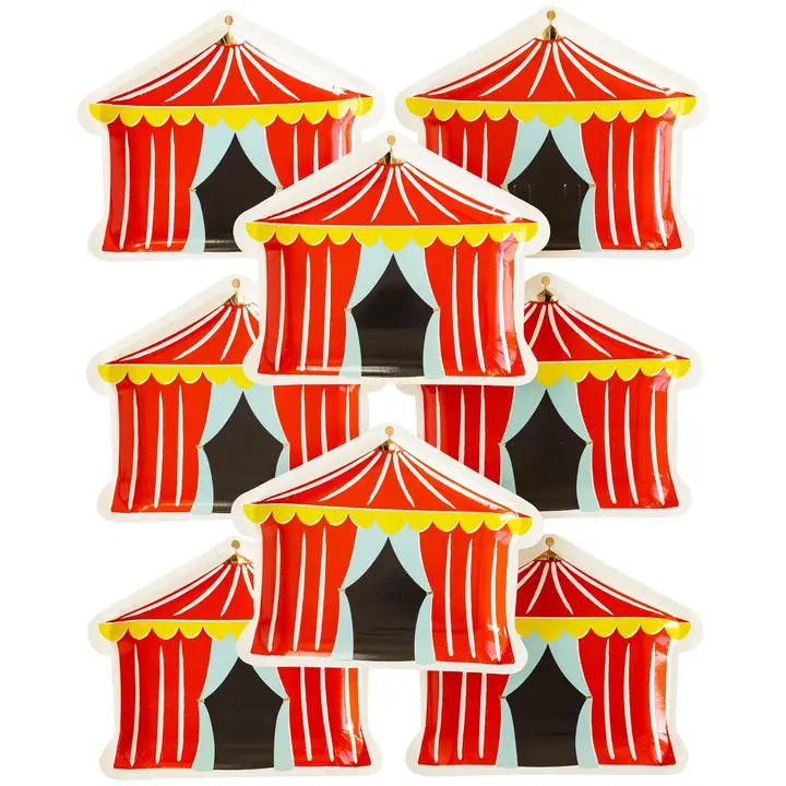 Circus Tent Paper Party Plates – Pack of 8