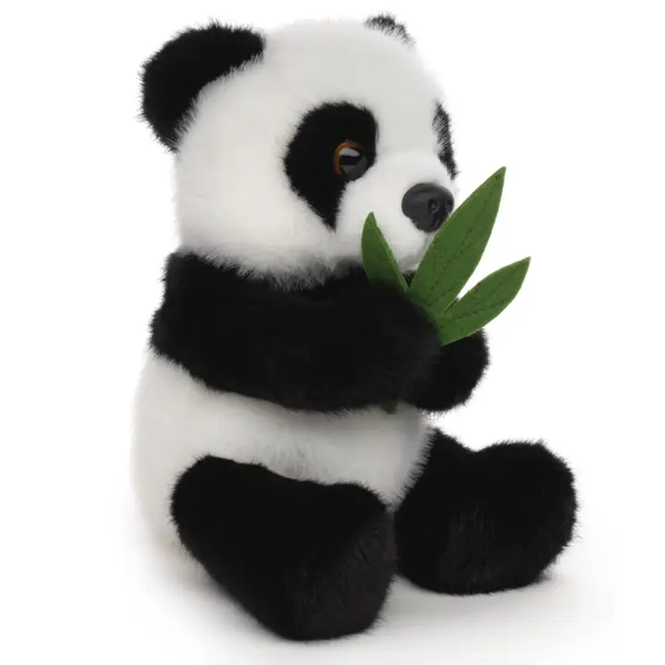 Sitting Panda with Leaf Teddy Bear Soft Toy