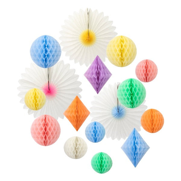 Rainbow Honeycomb Decorations | Ginger Ray