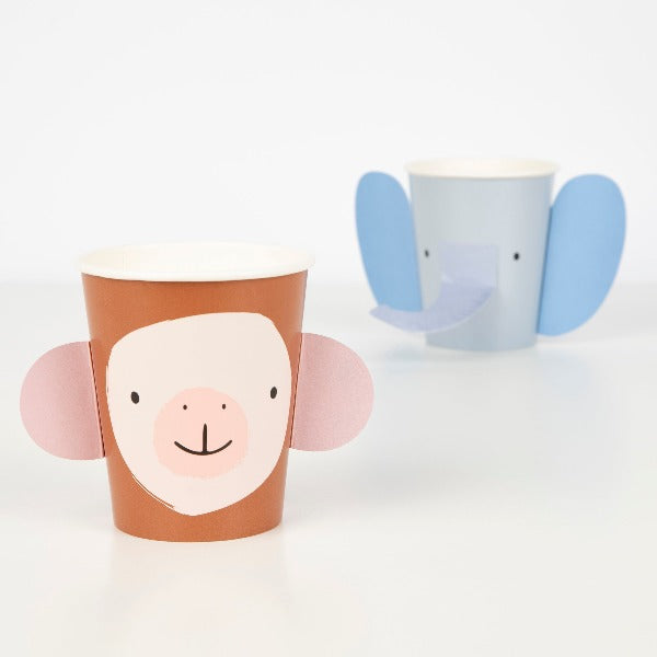 Animal Parade Shaped Paper Party Cups