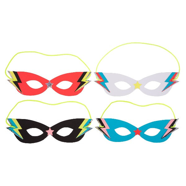 Superhero Party Masks Pack of 8 Meri Meri