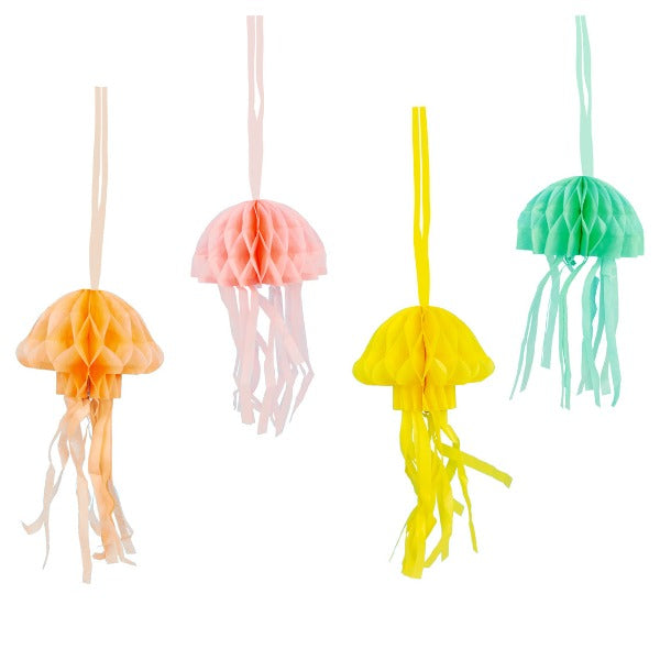 Make Waves Mermaid Jellyfish Honeycomb Decorations Mix - Under The