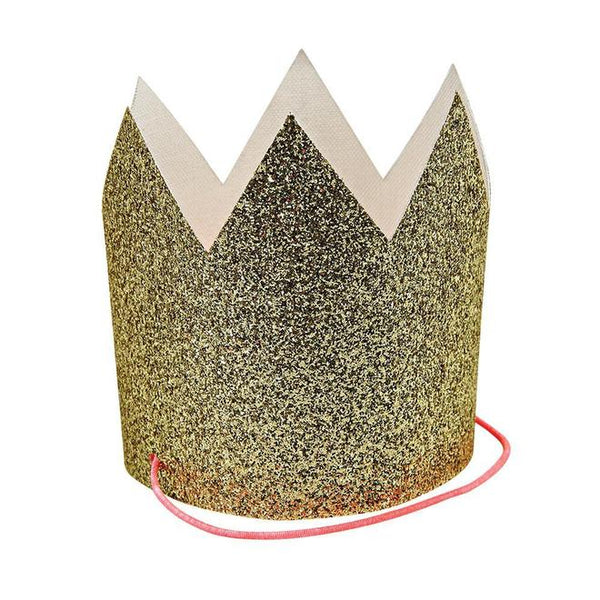 Mini Gold Glitter Crowns Meri Meri