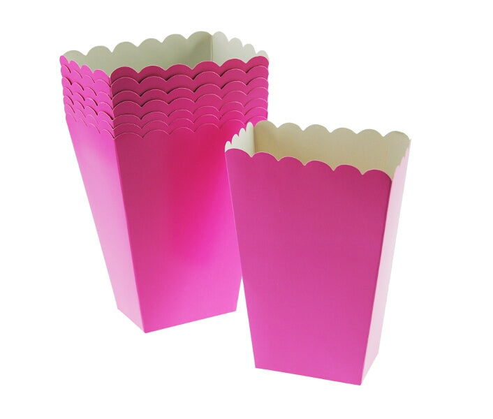 Hot Pink Plain Party Treat Boxes