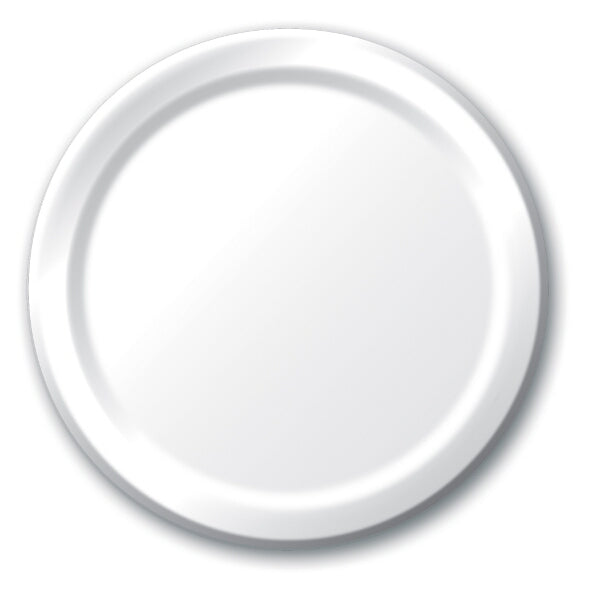 White Large Plain Paper Plate