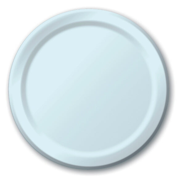 Baby Blue Large Plain Paper Plate