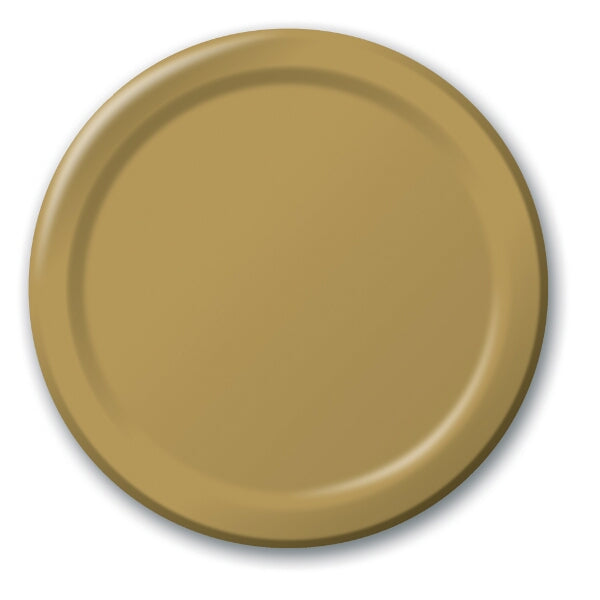 Gold Large Plain Paper Plate